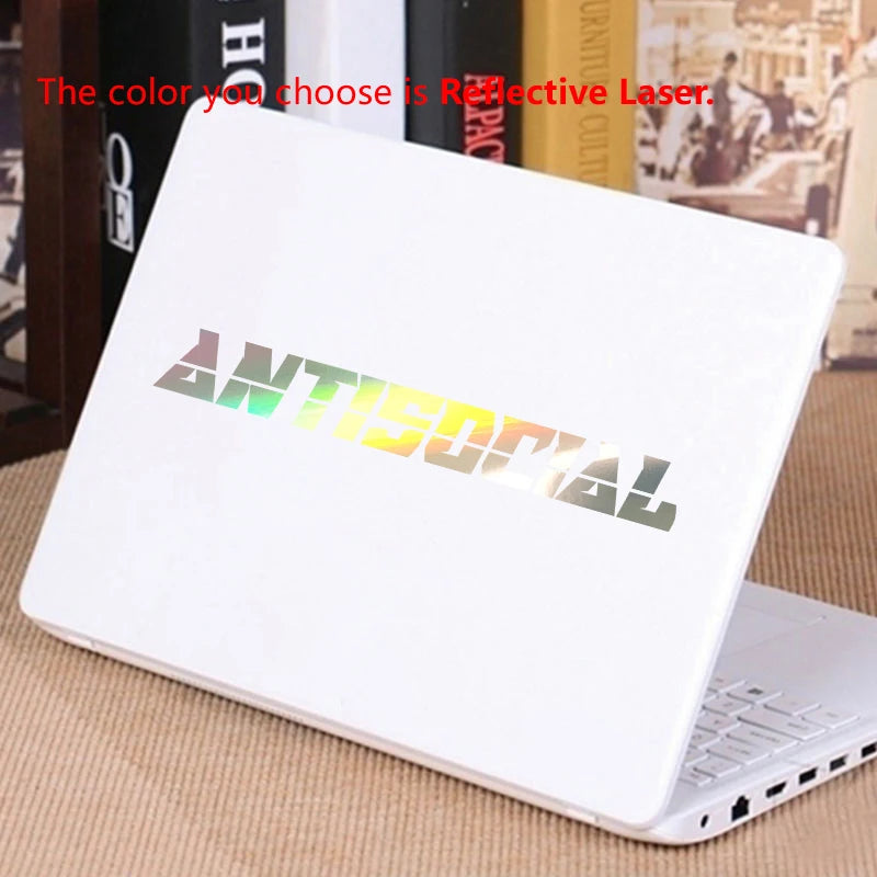 Antisocial Vinyl Art Sticker Windshield Window Body Mirror Glass