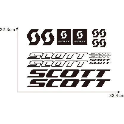 Fashion Piece Scott Decal Sticker Bicycle Vinyl Graphic Set
