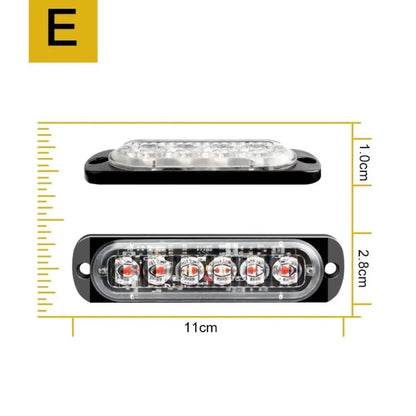 Strobe Warning 12V 24V Grille Flashing Bar Beacon Amber
