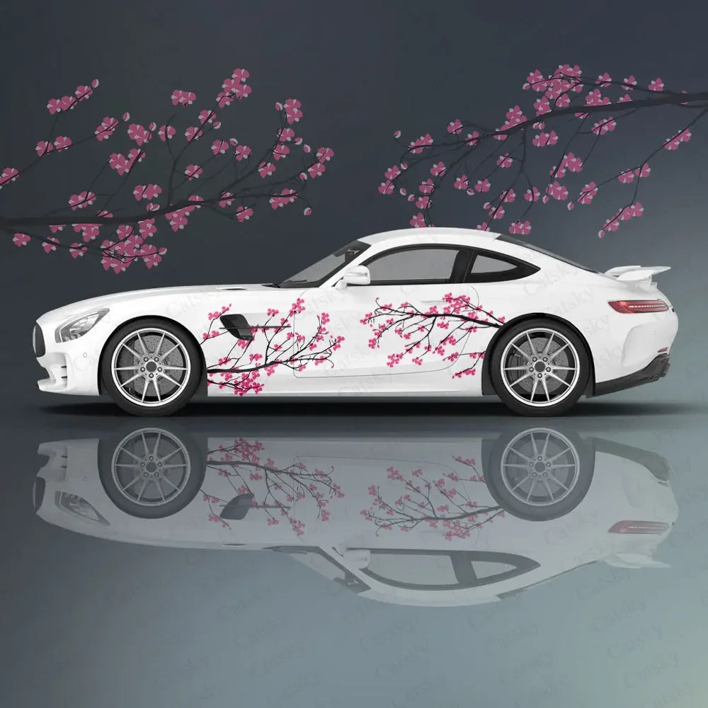 Sakura Flower Stickers Ita Tuning Racing Vinyl Decal Wrap