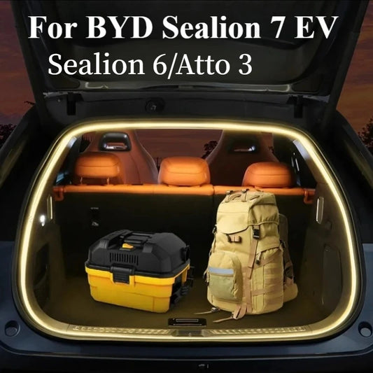 For BYD Sealion 7 6 Atto3 Rear Trunk Brighten Strip Lighting