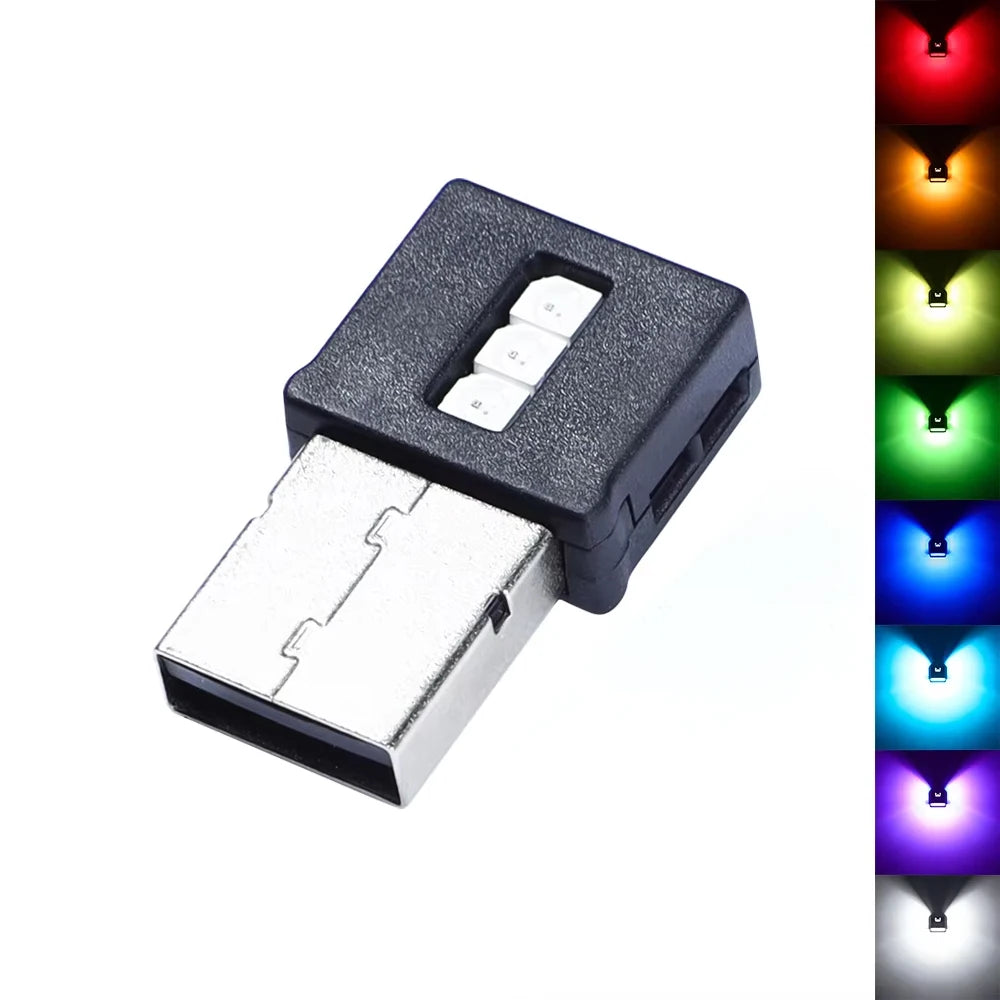 Three Sides Emit USB type-a Ambient RGB Atmosphere Interior