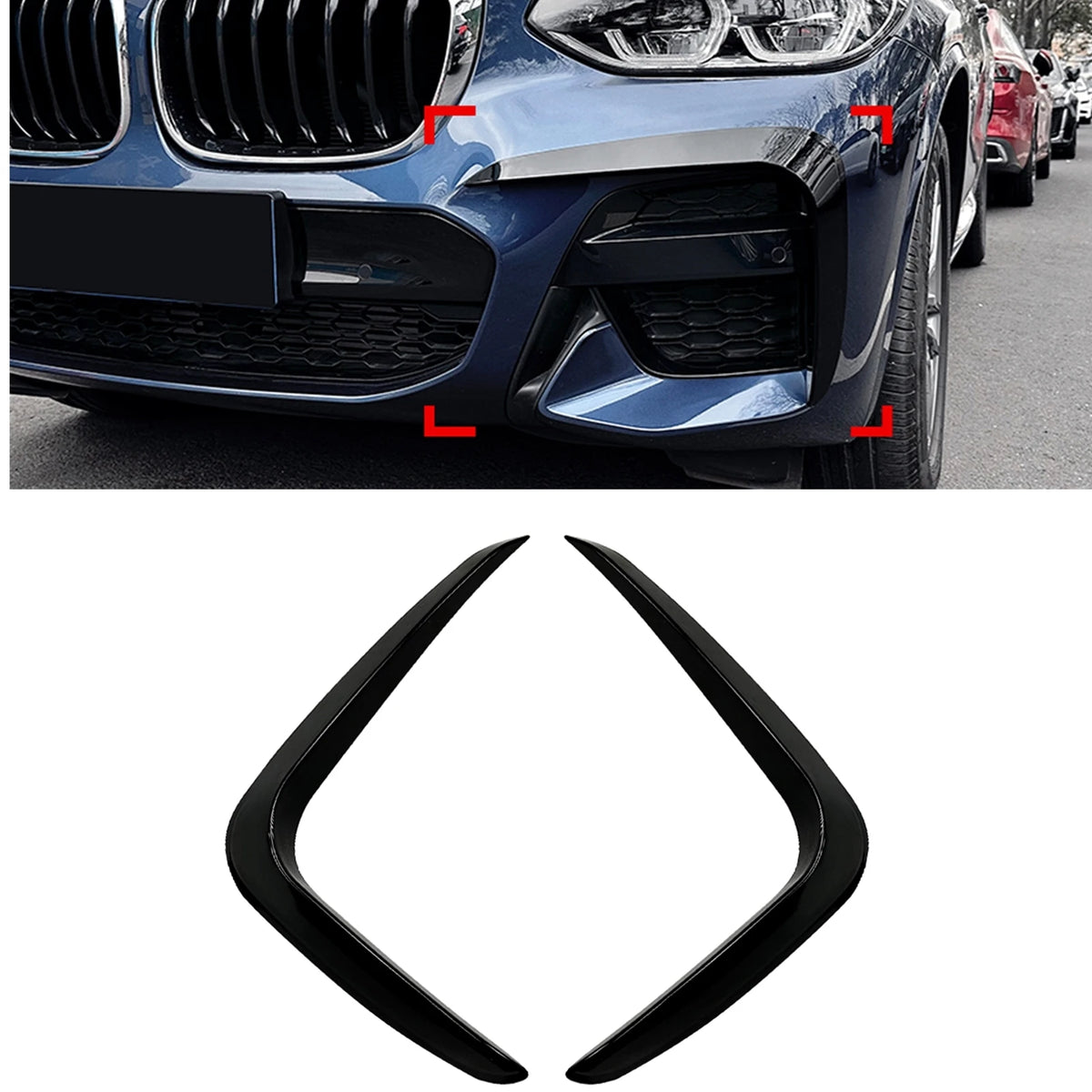 For BMW X3 X4 G01 G02 2018-2021 M Sport Front Bumper Side Air