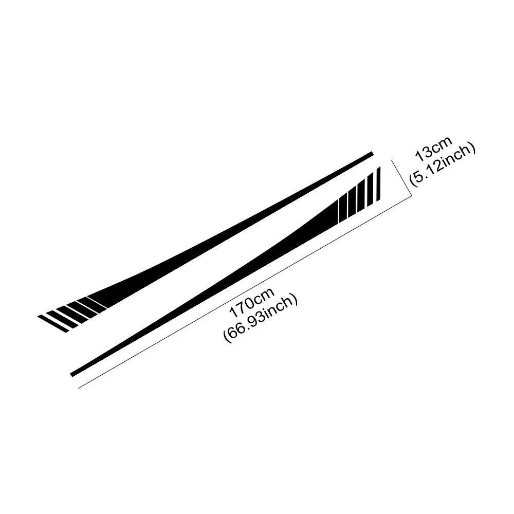 For Ford BMW Kia Toyota Honda Side Stripes Vinyl Decals Door