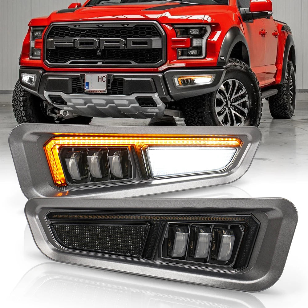 For Gen 2 Ford F150 Raptor Movotor Fog Sequential Amber Turn