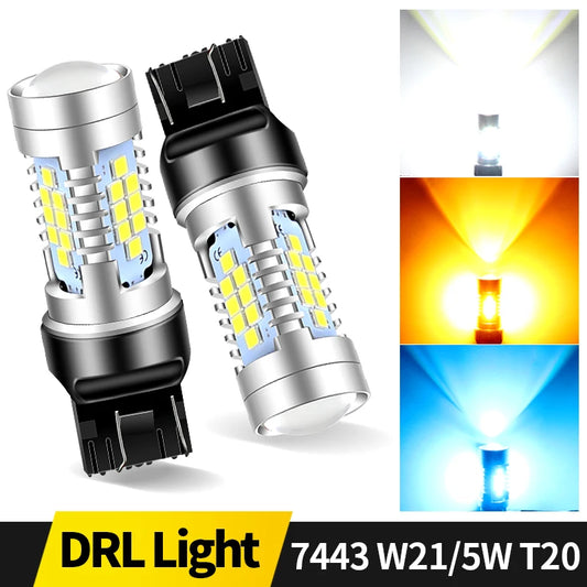 2PCS 30-smd T20 7440 W21W W21 5W 7443 Bulbs