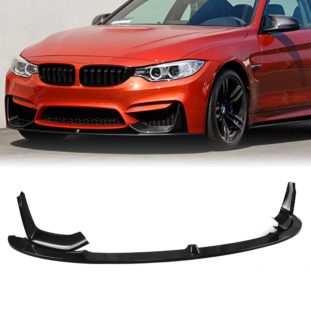 For BMW F80 M3 F83 M4 F82 2015-2020 Gloss Black Carbon Fiber