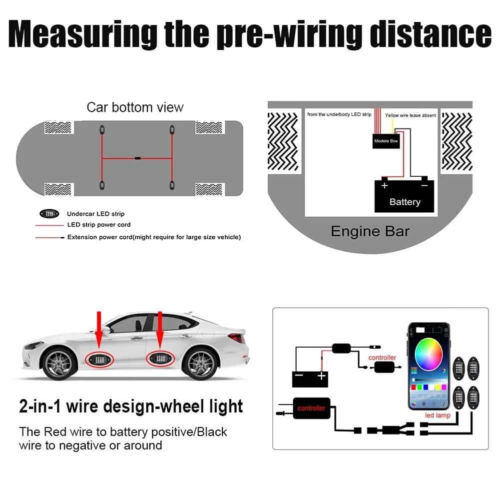 Kit Interior Ambient off-road Truck ATV Neon Chassis