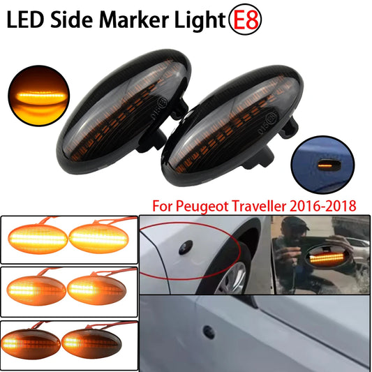 For Peugeot 1007 107 108 206 2X Dynamic Turn Signal Side Marker