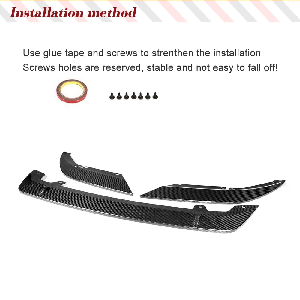 For BMW F90 M5 Lci Competition 3PC Front Bumper Lip Spoiler