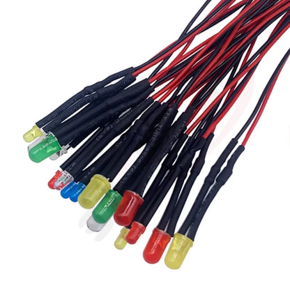 10-50pcs 3MM 5MM Round Diode dc5v 12V 24V pre-wired