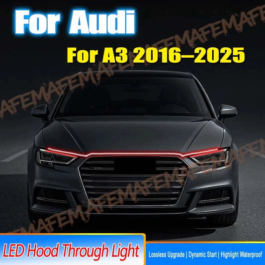 For Audi A3 2016-2025 Daytime Running 1PCS Engine Hood Bar