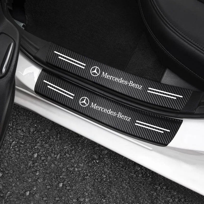 For Mercedes Benz S320 W164 W203 Carbon Fiber Door Sill Welcome