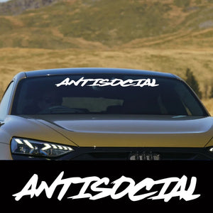 Various Sizes Windshield Sticker Antisocial Creative Motorcycle