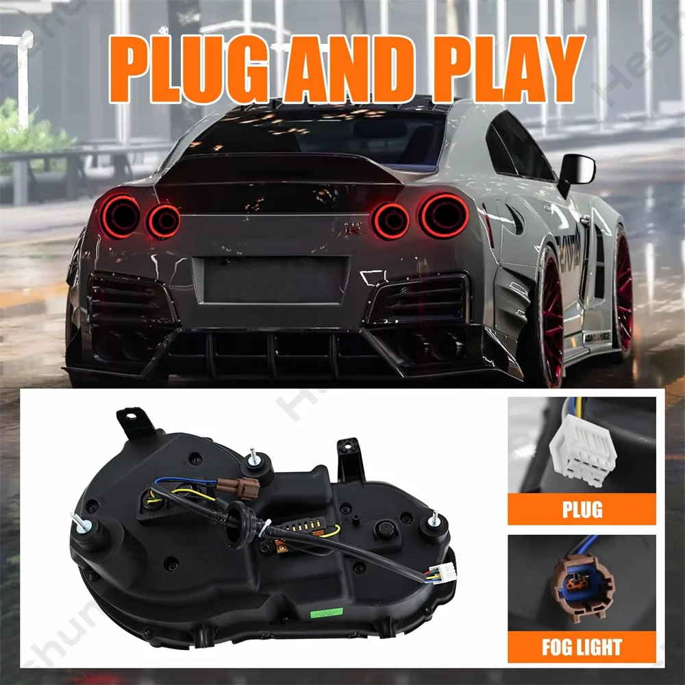 For Nissan Gtr GT-R R35 2009 Pair Taillights 2010 Taillamp Rear