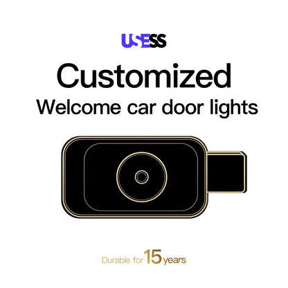 For BMW Audi Benz Porsche Tesla Welcome Icon Customized Glass