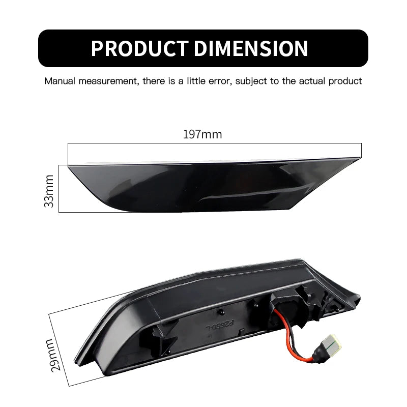 For Nissan Gtr R35 2007-2017 Smoked 2PCS Side Marker Turn Signal