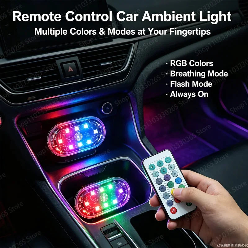 Ambient Lighting Magnetic Wireless RGB Rechargeable Interior Foot