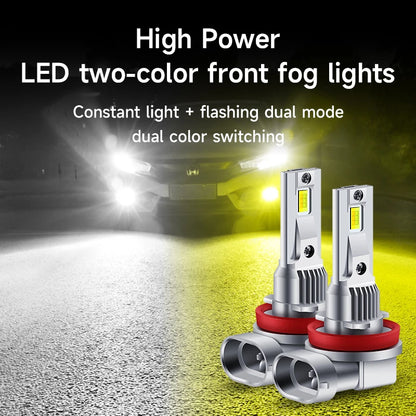 2X 2000LM 30W Dual Color 3570 Chip Lime H8