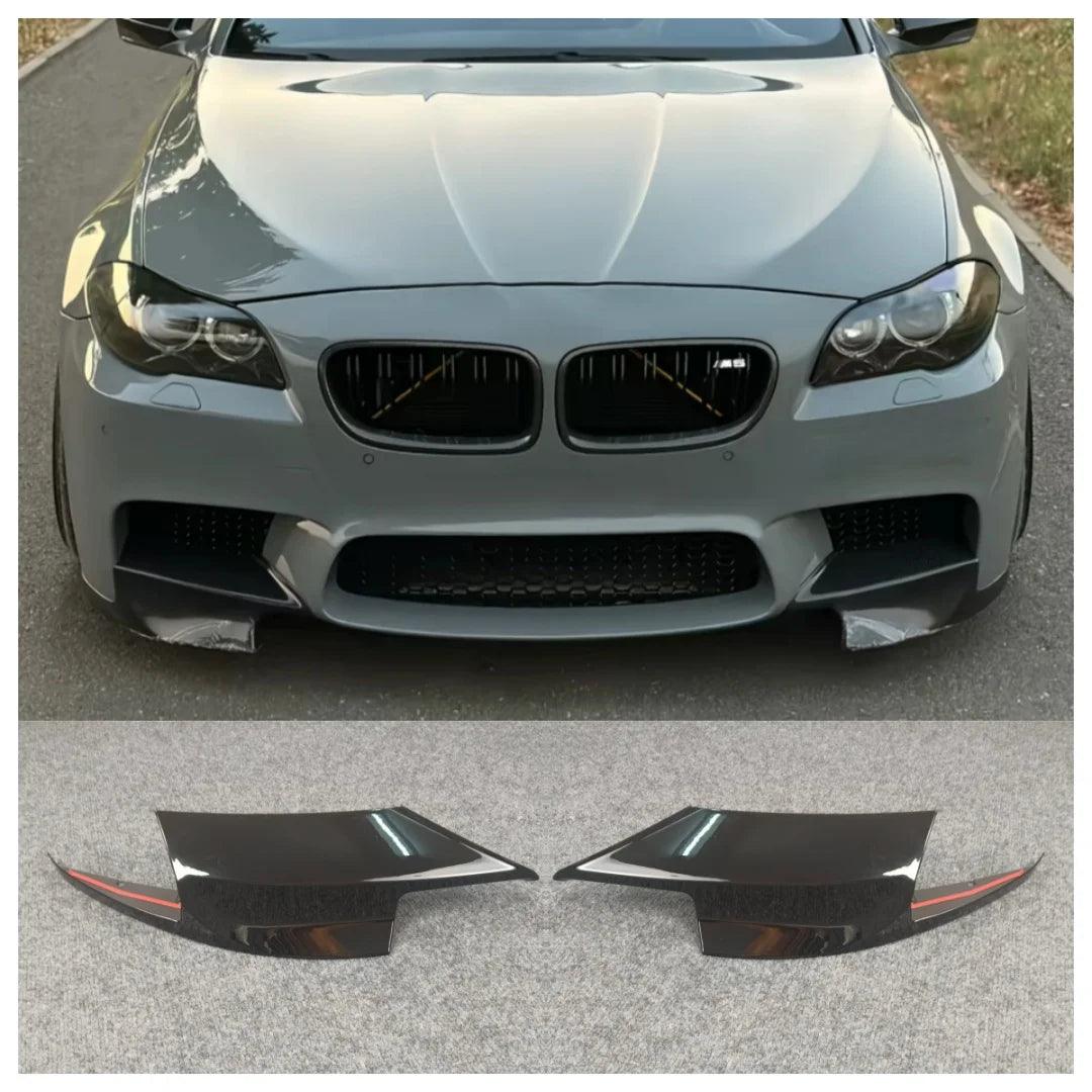 For BMW 5 Series F10 F11 Front Bumper Lip Canard Fog Grille