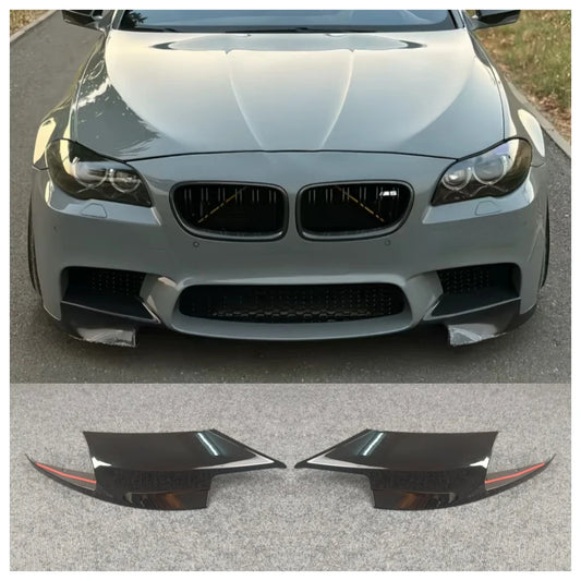 For BMW 5 Series F10 F11 Front Bumper Lip Canard Fog Grille