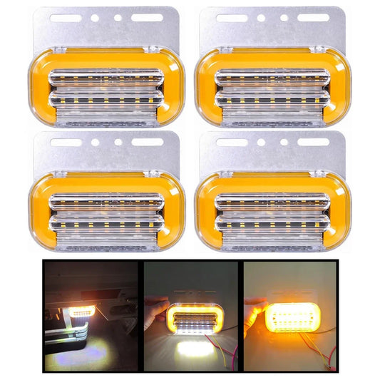 For Trailer Clearance Lamp Dynamic Turn 4PCS 12V 24V Cargo Truck