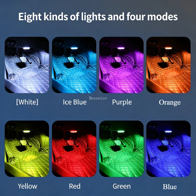 4X 8-color Flash Navigation Wireless Remote Warning Motorcycle