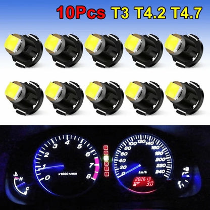 10PCS T3 t4.2 t4.7 Bulb Canbus Super Bright Interior
