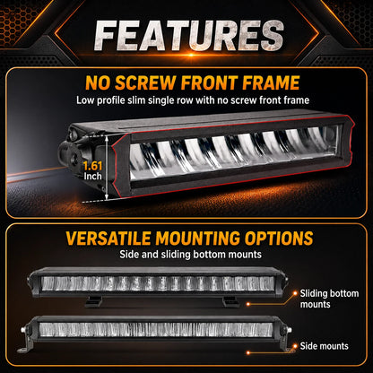 For Offroad CN360 Slim Modular Chipset Bar Half Convex Optics