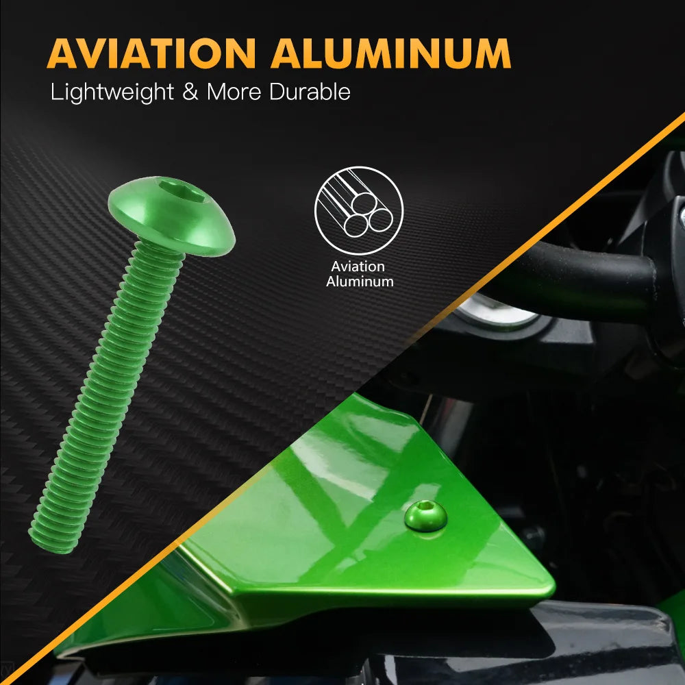 For Kawasaki ZX6R ZX7R ZX9R ZX10R 190PCS Complete Fairing Bolts