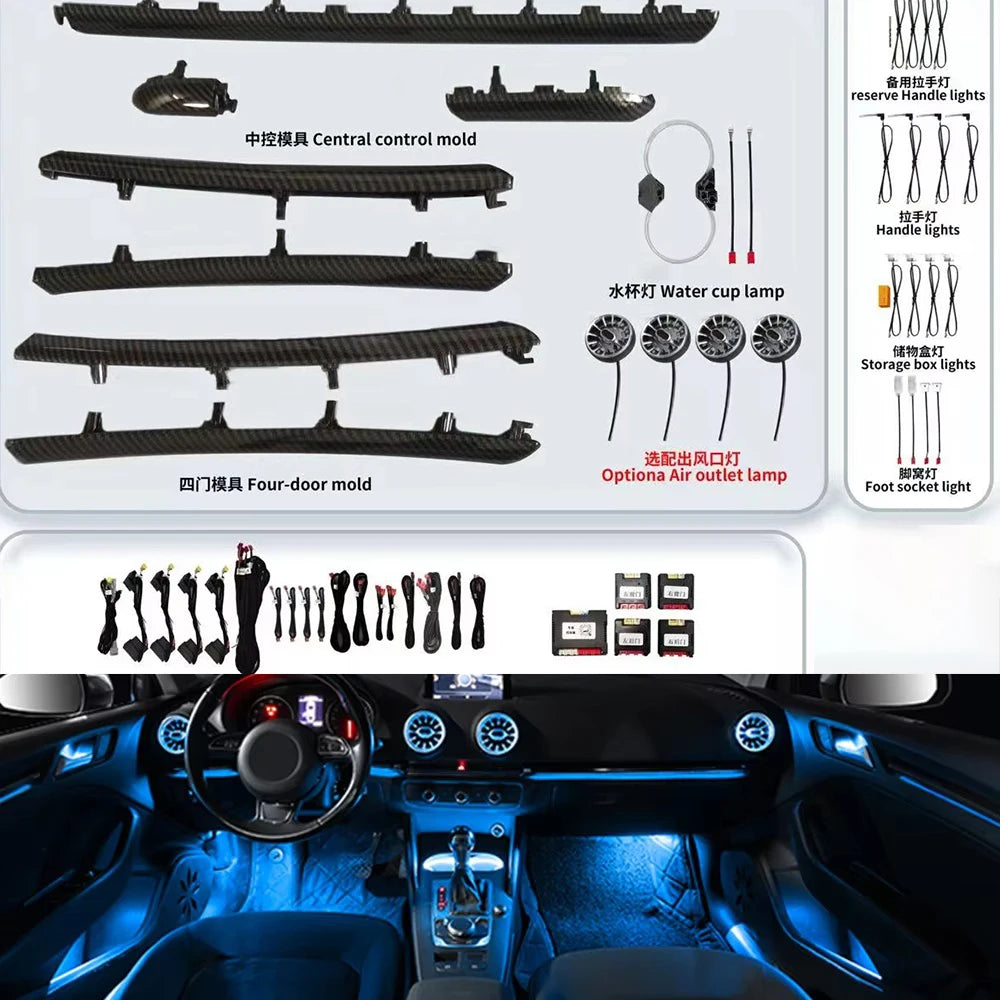For Audi A3 8V 8Y S3 Ambient RS3 2013-2021 Lhd Rhd Dashboard Air