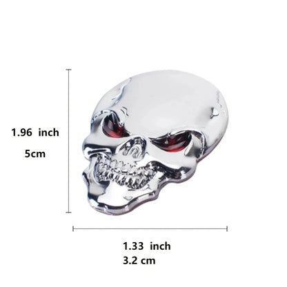 2PCS Skull Pirate Skeleton Buccaneer Head 3D Metal Body