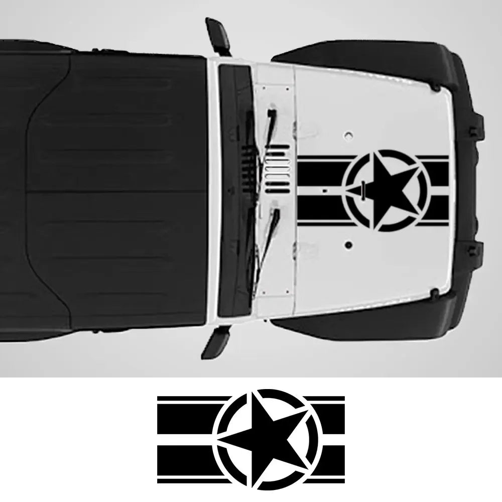 For 4X4 Tactical Vinyl Hood Decal Waterproof Uv Resistant