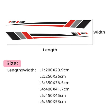 Body Side Stickers Graphics Stripes Decor Decal Van Motorhome
