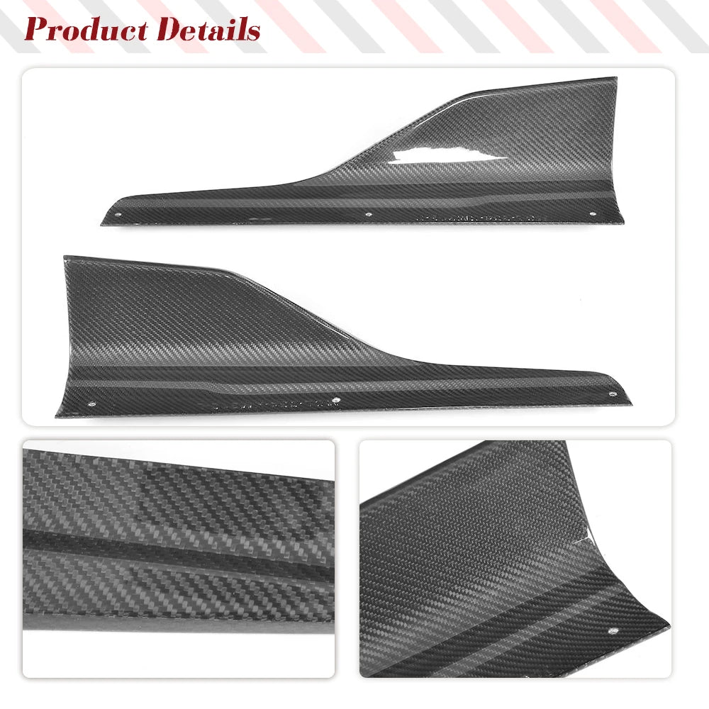 For BMW 2 Series F87 M2 Carbon Fiber Frp Side Skirts Splitters