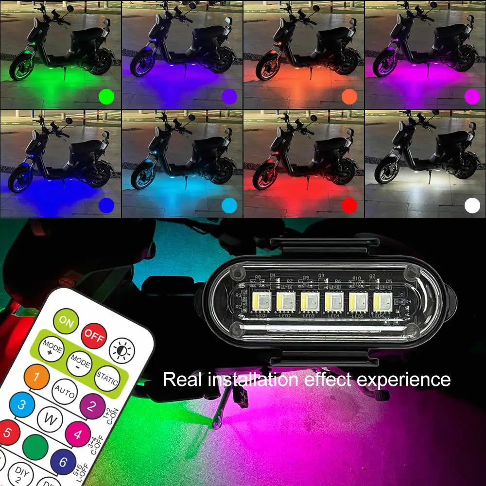4PCS Up Night RGB Aircraft Motorcycles Truck Airplanes
