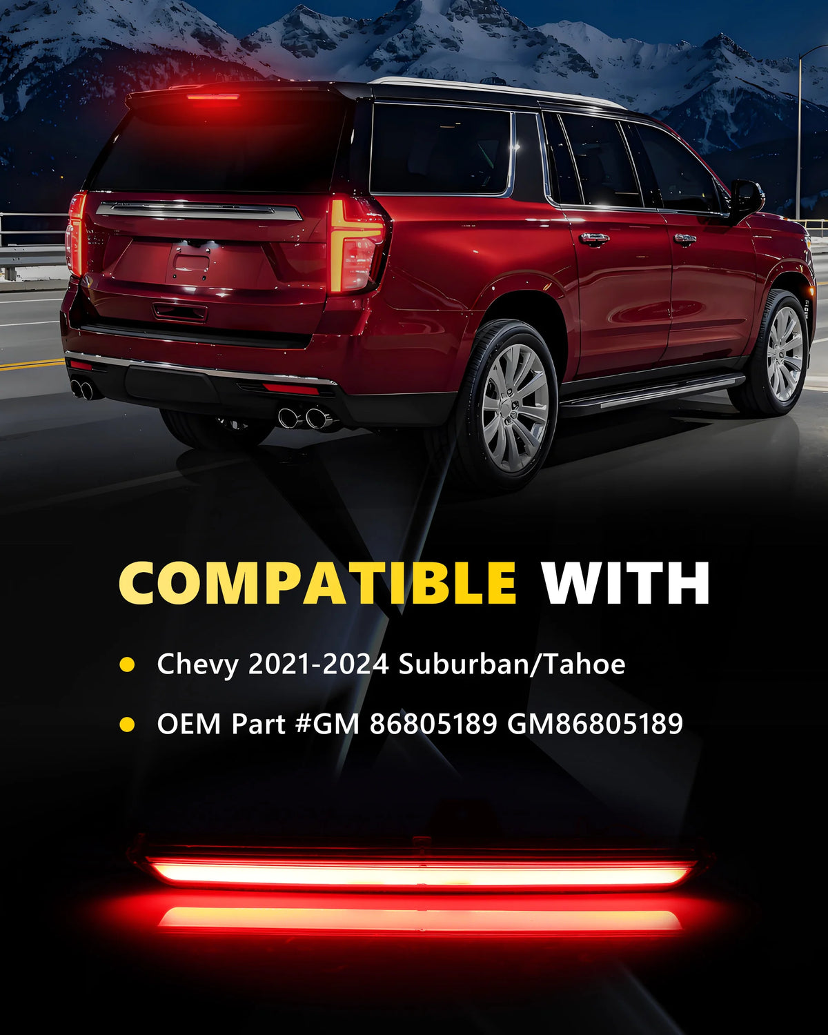 For 2021-2024 GMC Yukon Xl Cadillac 1PCS Escalade Chevrolet