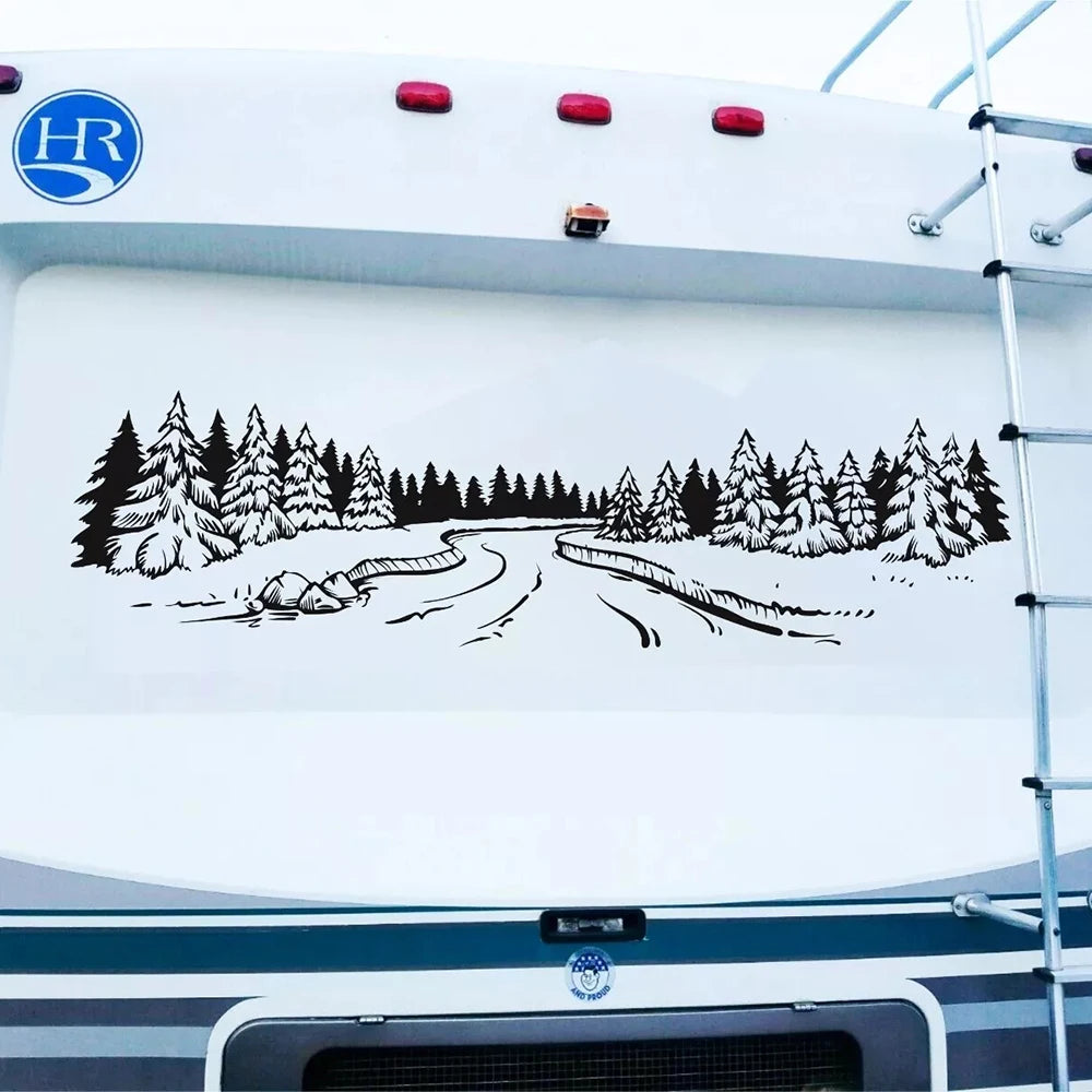 Forest River Science Camper Rv Sticker Decal Winter Landscape