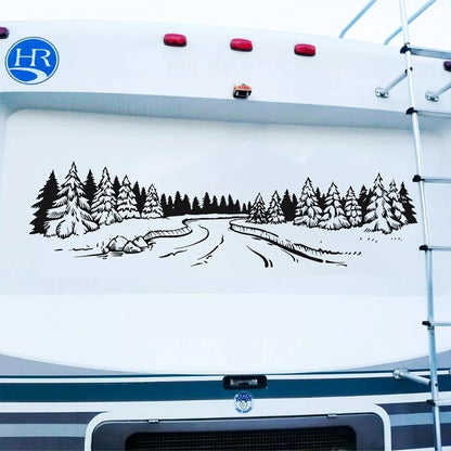 Forest River Science Camper Rv Sticker Decal Winter Landscape