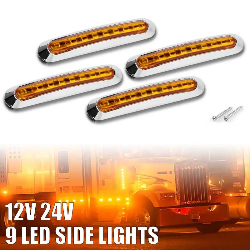 9LED Side Marker Turn Signal Width Indicator Trailer Caravan