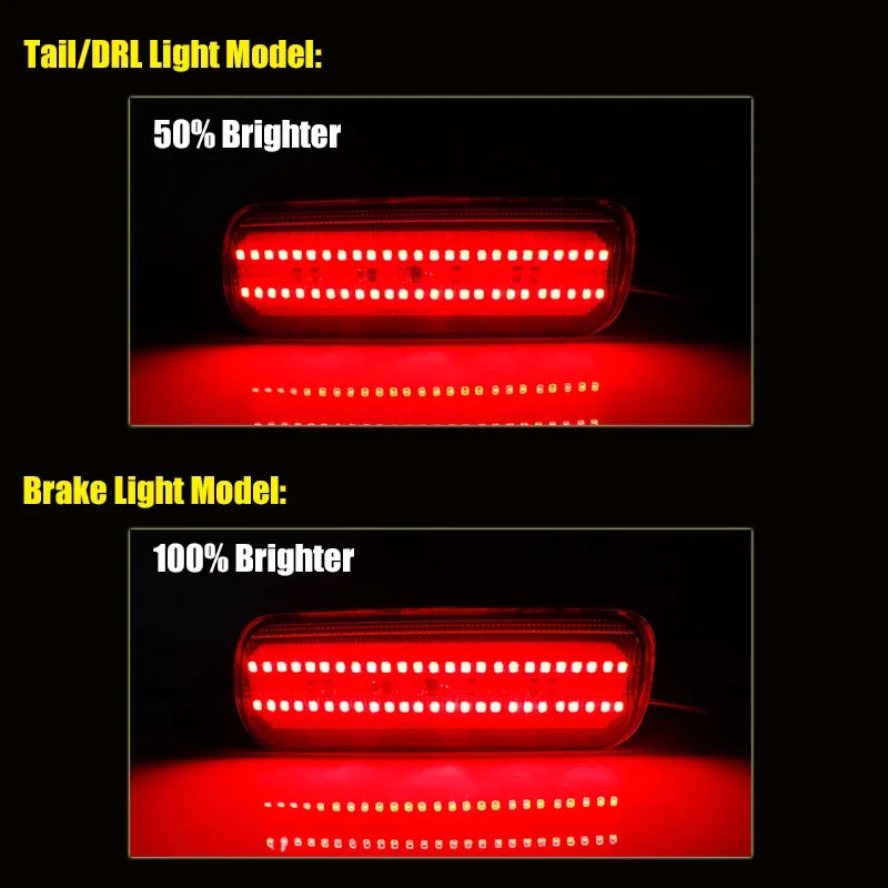 For Honda CR-V 2002 2003 2004 Red Rear Bumper Reflectors Tail