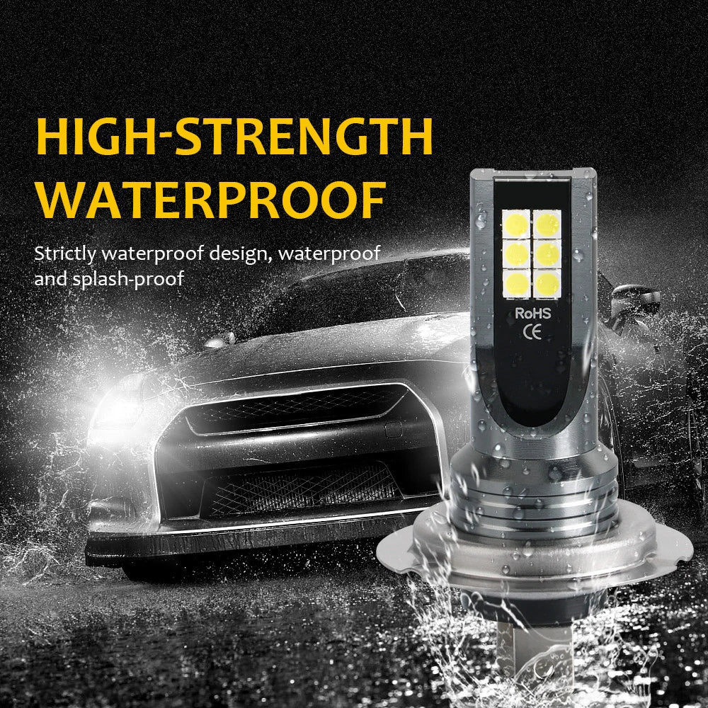 2pcs LED H7 H11 H8 H4 Car Lights 9006/HB4 9005/HB3 Fog Lamps Canbus 3030SMD No Error DRL Lighting Car Front Fog Bulbs 12