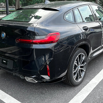 For BMW X4 G02 Lci M Gloss Black Rear Bumper Lip Spoiler Side