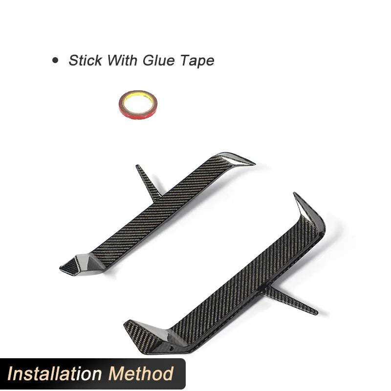 For BMW G90 G99 M5 2025 Rear Bumper Canards Full Carbon Fiber