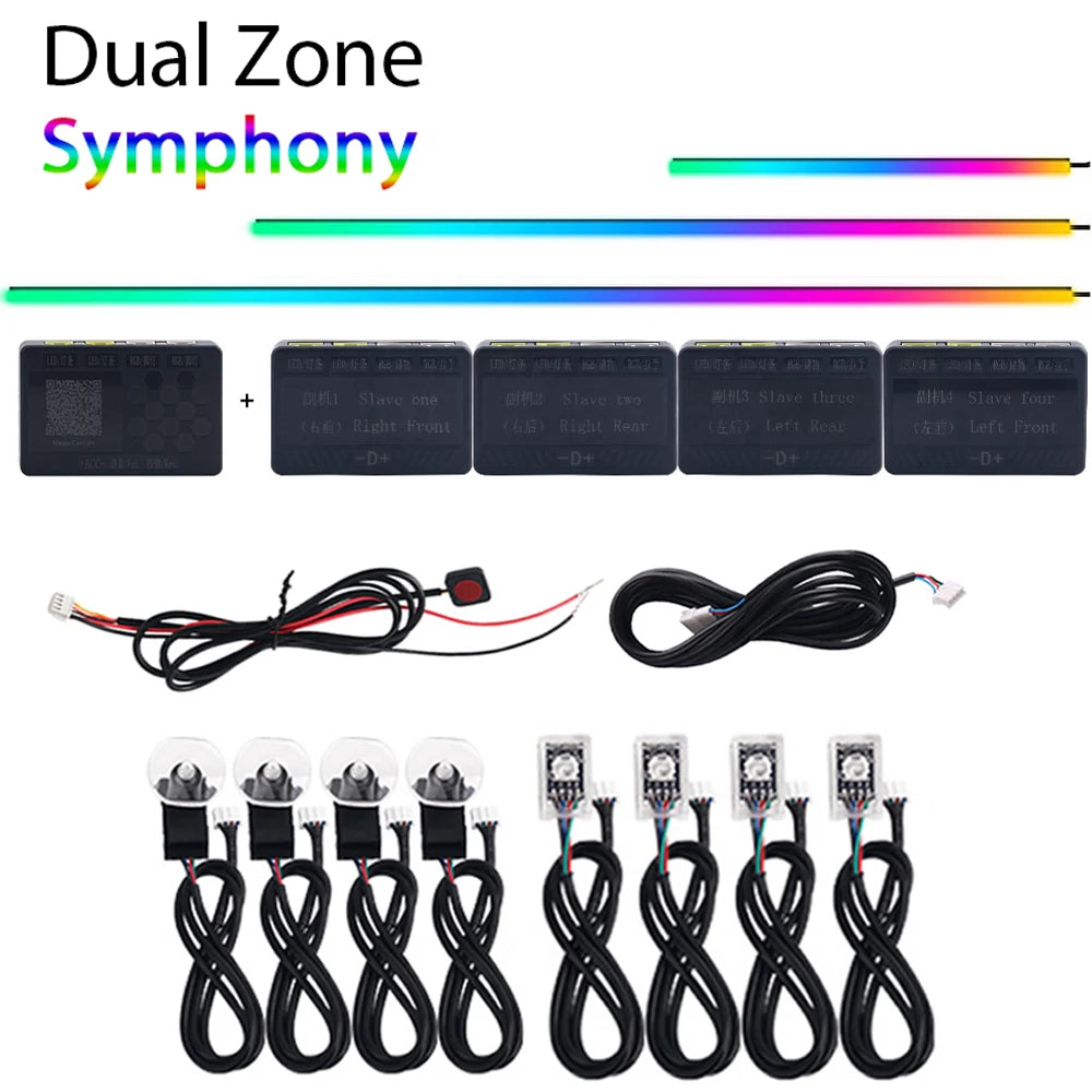 Dual Zone Symphony Streamer Ambient Full Colors Strip Door