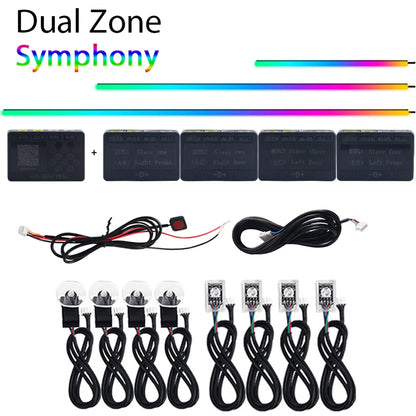 Dual Zone Symphony Streamer Ambient Full Colors Strip Door