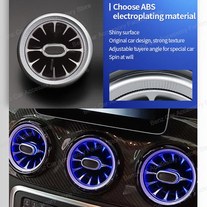 For Mercedes-Benz Amg A B Cla 12-color Air Vent Turbine