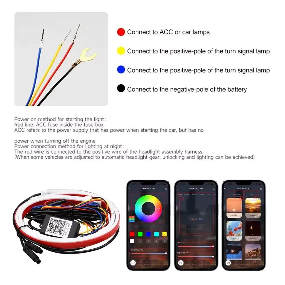 Flowing Daytime Running Turn Signals Modified Guide Strips