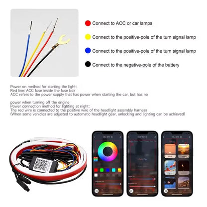 Flowing Daytime Running Turn Signals Modified Guide Strips