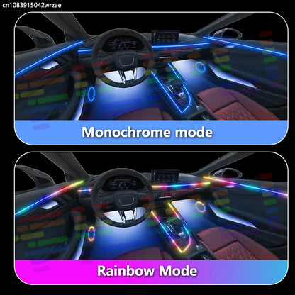 For Audi A6 2005~2011 4F C6 2006 RGB Interior Ambient Strips